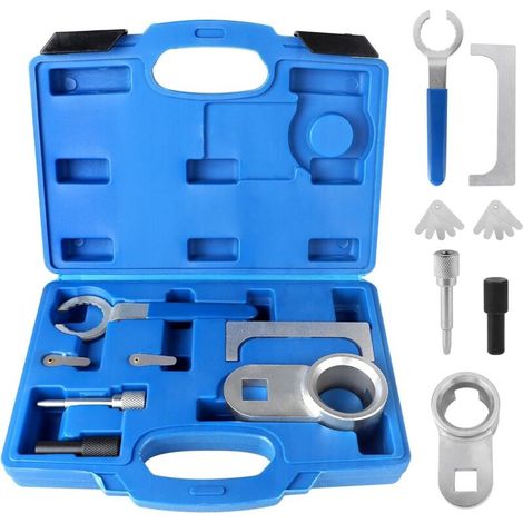 Kit Outils Calage Distribution - Pour Moteur VW T4 LT Crafter 2.4D 2.5D SDI TDI - 7 Pièces - Boîte Transport (1/5)