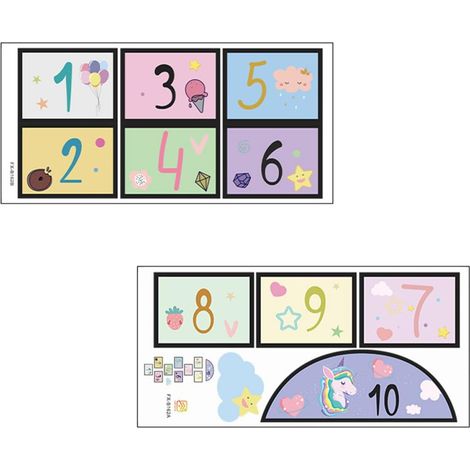 Autocollant décoratif de sol pour enfants 30x60 cm 2 pièces (1/5)