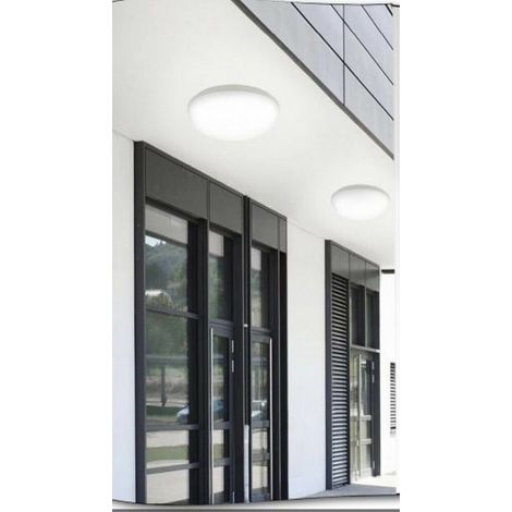 TrAdE Shop Traesio - Plafoniera A Soffitto Da Giardino A Led 24w Luce Fredda Calda Naturale Ip65 Es52 - -Bianco Freddo - (1/2)