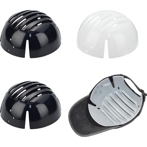 Set di 4 cappellini da baseball con fodera protettiva bicolore, caratterizzata da una fodera rigida antiurto bianca e nera. (1/4)