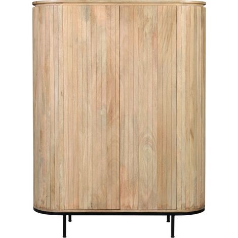 MENTON-Buffet Haut 2 portes en bois de Manguier rmassif (1/5)