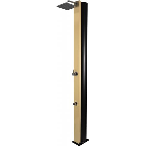 Douche de piscine solaire SQUARE Beige avec rince pieds 40L (1/5)