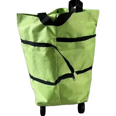Cesta de la compra, diseño plegable, ligera y portátil, gwd-green-1pc (1/2)