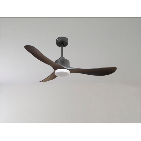 Modulo de KlassFan - Super destratificateur et ventilateur DC 166 cm Gris basalte pales bois noir Lumière dimmable 30 à 60 m² (1/5)