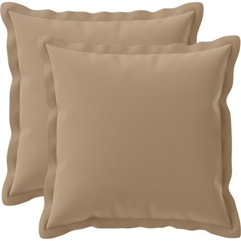 Federa 2 pz HOUTEN Tortora 30 x 30 cm Poliestere vidaXL