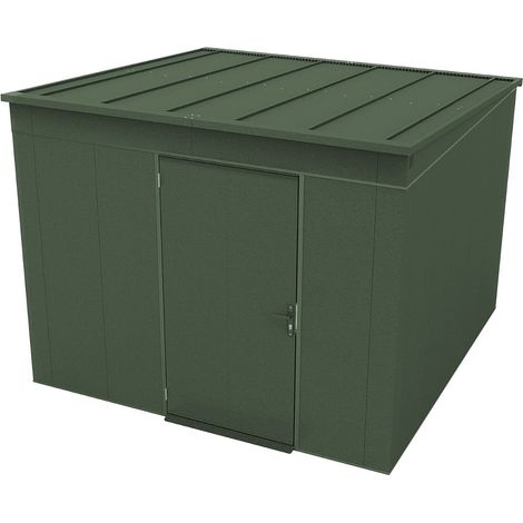 WEKA Gary Metallgerätehaus grün 8 m² Gerätehaus aus Metall in Grün, Geräteschrank mit 0,7 mm Wandstärke Gartenhaus