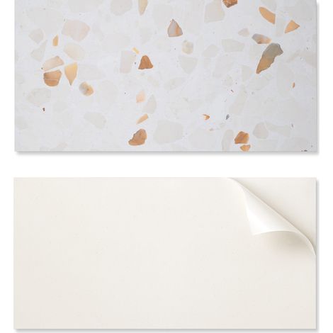 Juego de baldosas de vinilo con motivo de cocina, estampado con fragmentos de piedra, 10x40x20 cm