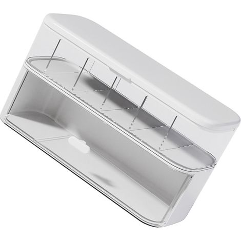 Boîte Organisation Câbles Bureau avec Couvercle – Rangement Chargeur Cordon Tiroir Maison Bureau, Blanc (1/5)