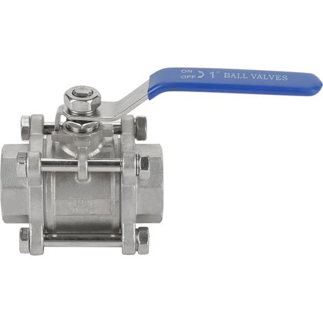 Vanne à boisseau sphérique à passage intégral en trois parties, filetage femelle, acier inoxydable 304, 1" NPT, 1000 WOG (1/5)