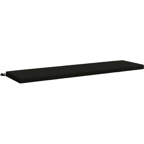 Coussin de banc SOEST 100 % polyester Noir 140 x 40 x 5 cm vidaXL