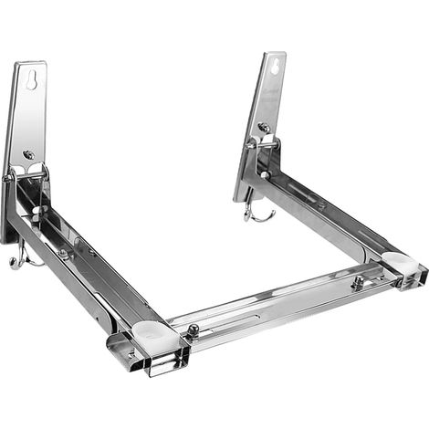 Soporte para horno microondas, de pared, diseño extensible, color plata. (1/2)