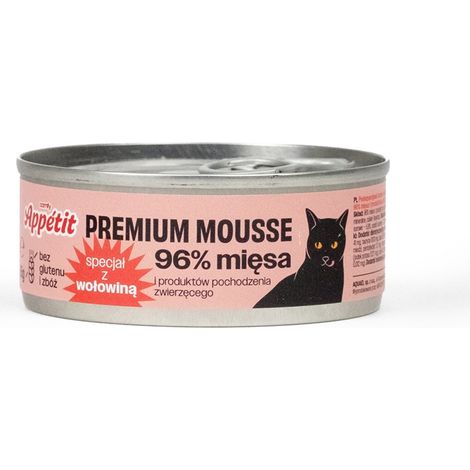 Comfy Appetit Premium Pâtée en Mousse pour Chat Adulte Bœuf 85g (1/2)