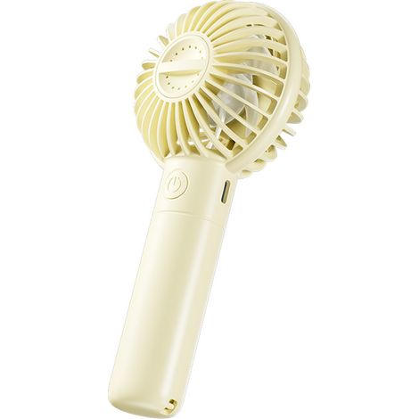 Ventilateur portable silencieux rechargeable par USB, plusieurs vitesses, format de poche, idéal pour les étudiants (jaune) (1/5)