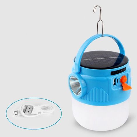 6000mAh LED Solar Camping Light, USB Rechargeable Lantern, Portable and Waterproof Camping Lamp, 3 Lighting Modes for Tent, Outdoor Camping and Hiking (1/5)