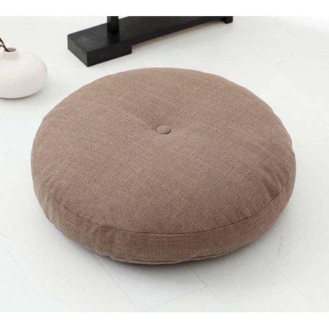 Coussin Siège Épais 10/15cm, Rond 60x60cm Brun B, Doux, Balcon/Tatami/Patio/Salon/Sol, Maison
