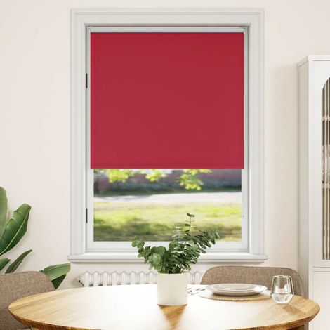 vidaXL Estor enrollable opaco 124,4x175 cm, tela, ancho 120 cm, rojo (1/5)