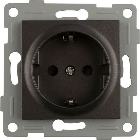prise onlex socket base 16a 250v graphite facile installation (1/2)