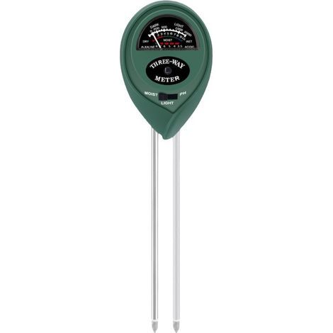 MS01 Soil pH Meter(Green), 3 in 1 Soil Moisture/Light/PH Tester Garden Tool Kits for Garden Lawn Farm