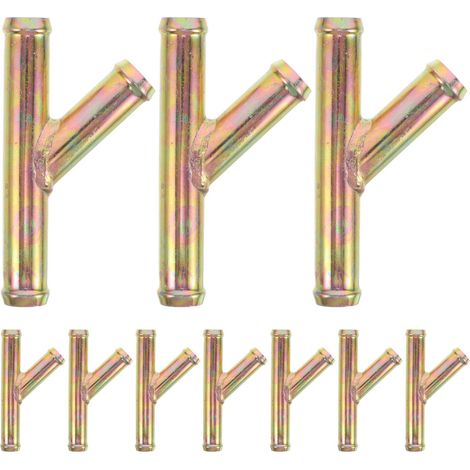 10Pièces Connecteur En Y En Métal Pour Tuyau De Chauffage 3 Voies (1/2)