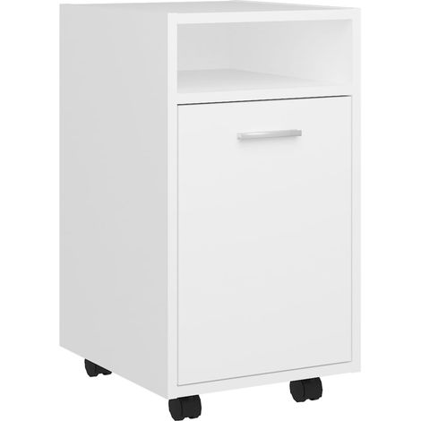 Maison Exclusive - Armario auxiliar ruedas blanco madera contrach