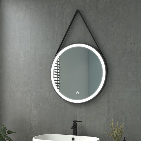 Heilmetz Badspiegel mit Beleuchtung LED Badezimmerspiegel Rund Wandspiegel 60cm Kaltweißes Licht (1/5)
