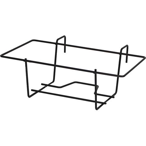 Balconiera fissa "Giglio" portavaso rettangolare in ferro battuto fioriera "Made in Italy" -40 cm
