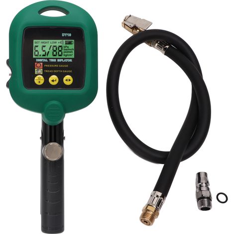 Ortviai Gonfleur Numérique Portable pour Pneus avec Manomètre et Jauge de Profondeur de Sculpture – Jusqu’à 12 bar / 174 PSI (1/5)