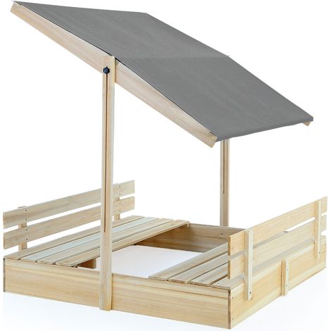 Spielwerk® Sandkasten verschiedene Größen Sonnendach UV-Schutz 50+ Sandbox Abdeckung Kinder Outdoor Sandkiste Imprägniert Sand Garten Holz Bodenvlies
Toni