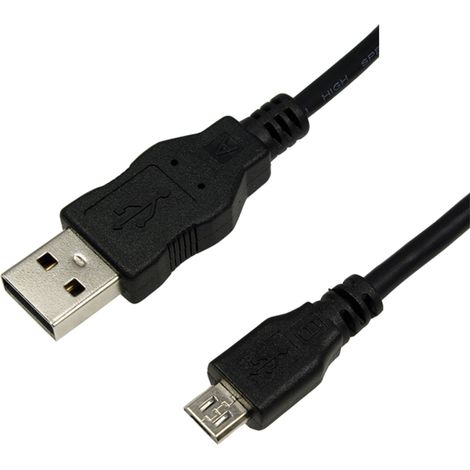 Cavo da USB-A a Micro-USB da 1,8 m, USB 2.0 LogiLink, 5 V/0,5 A, 2,5 W, 480 Mbps, nero. (1/5)