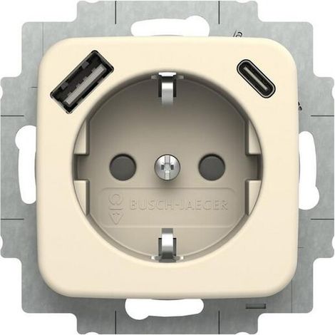 Busch Jaeger 20 EUCB2USBAC-212 Steckdose Weiß USB-A+C
