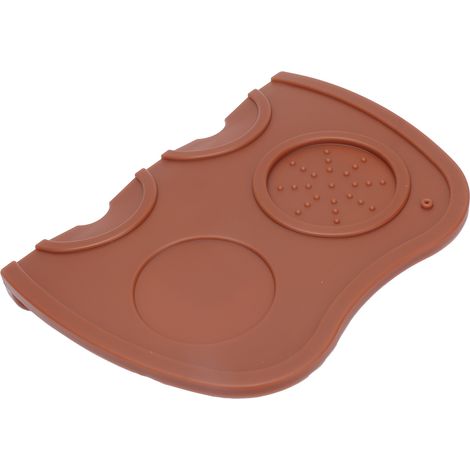 Rutschfeste Silikon-Kaffeetampfmatte, Set C, Eckpresskissen, braun, 38 x 30 cm (1/5)