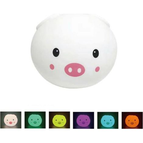 WEICHESILIKON-RGB-TOUCH-LED-SCHWEIN-TISCHNACHTLAMPEFÜRKINDER