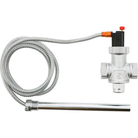 Thermador – Soupape chauffage central ST543 – Corps laiton chromé 3/4'' FF – Pression max 10 bars – Température de déclenchement 95°C