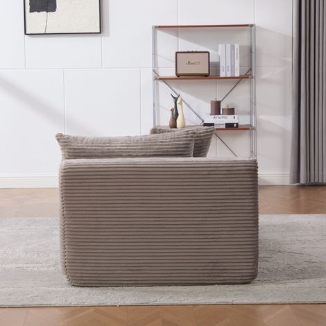 Möbelstück aus Chenille in Grau 34 x 35 x 110 cm HOMAIRE (1/5)