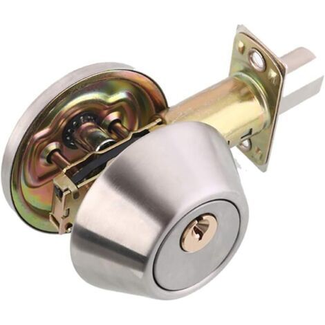 Interior lock tubular mortise lock 2 entries – Brass and stainless steel – Door thickness 35-50 mm – 3 keys included (1/5)