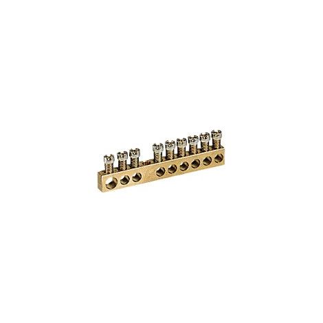 Bornier de répartition nu à visser 1 connexion 6mm² à 25mm² longueur 45mm LEGRAND 004801