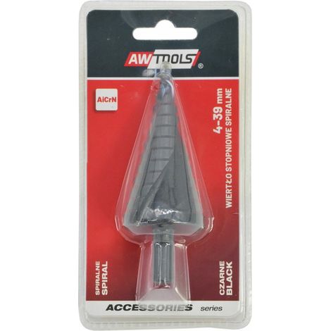 BROCA ESCALONADA AWTOOLS EN ESPIRAL/ 4-39 mm/ AICrN/ NEGRA (1/2)