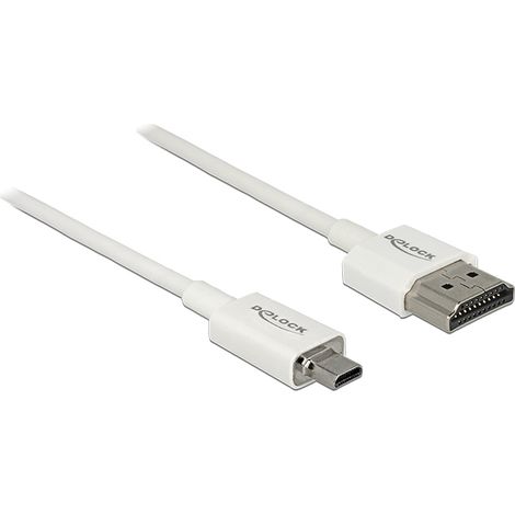 DeLOCK 85149 cable HDMI 1 m HDMI tipo A (Estándar) HDMI tipo D (Micro) Blanco