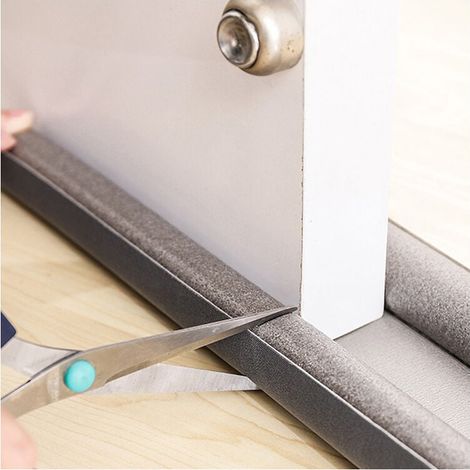 1 Joint d'étanchéité double, isolant phonique et thermique, flexible, pour bas de porte intérieur et garage (1/5)