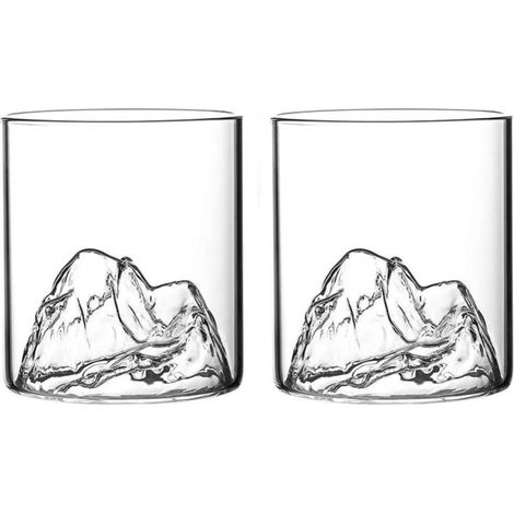 2 Bouteilles décoratives en verre épais imitant la mousse