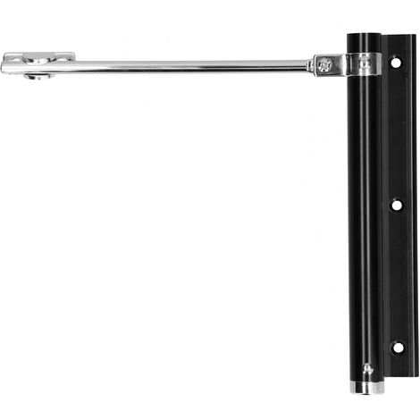 Lot ferme-porte léger en acier inoxydable, fermeture automatique à ressort amorti, silencieux, avec tampon noir inclus (1/5)