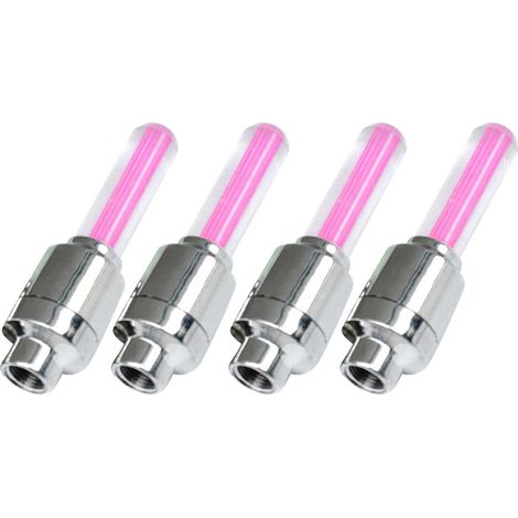 Feu De Roue - 4 Pièces - Pour Voiture Vélo Moto - Fonctionne Par Rotation - Batteries Incluses - 6,3 X 1,8 X 1,8 Cm (1/4)