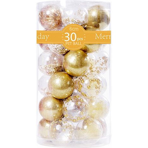 Boules de Noël décoratives avec décorations délicates en peluche (1/5)