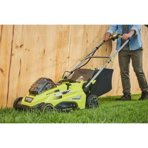 Ryobi – Tondeuse à batterie 36V – Moteur Brushless Power Assist™ – Largeur de coupe 46 cm – Ramassage et mulching – Batterie 5 Ah incluse (1/5)