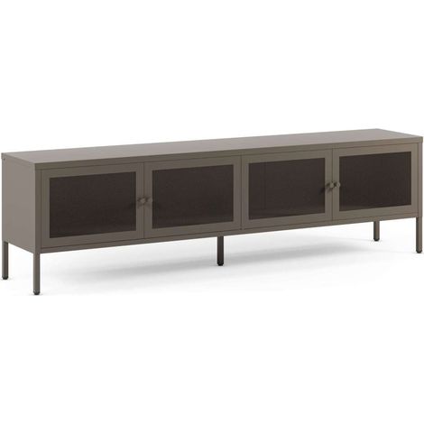 Mueble televisión modelo Felix 4 puertas acabado metal moca, 160cm(ancho) 50cm(alto) 35cm (largo) (1/5)