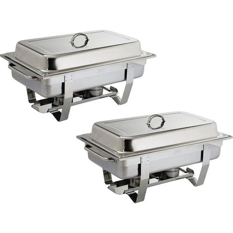 Ensemble de chauffe-aliments, acier inoxydable, couvercle isolant thermique, Argent-2PCS (1/2)