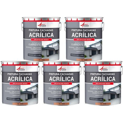 Pintura acrílica para exteriores, impermeable y duradera para fachadas exteriores - ARCAFAÇADE RENOV