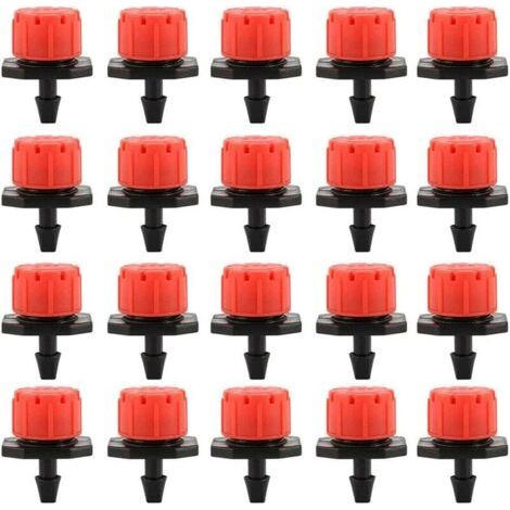100er-Packung verstellbare 360°-Bewässerungstrimmer – Verstopfungsfrei – Regulierter Wasserdurchfluss – Für die Bewässerung von Topfpflanzen – 100 Stück