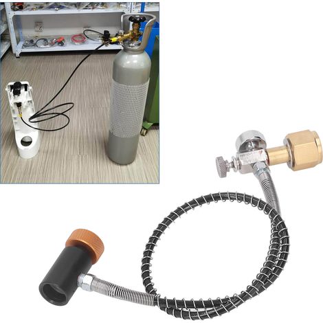 Tuyau de raccordement pour eau gazeuse, adaptateur de remplissage de bouteille de CO2, tuyau haute pression anti-traction de 61 cm (24 pouces) pour raccords de réservoir d'eau gazeuse W21.8-14 à TR21- (1/5)