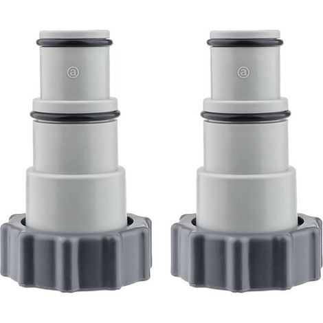Raccordi per tubi da piscina, set di due raccordi maschio filettati per pompe di scarico, adatti per tubi da 1,5 pollici e 1,25 pollici, Serie A. (1/4)